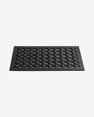 Doormat, weaving, square, black rubber