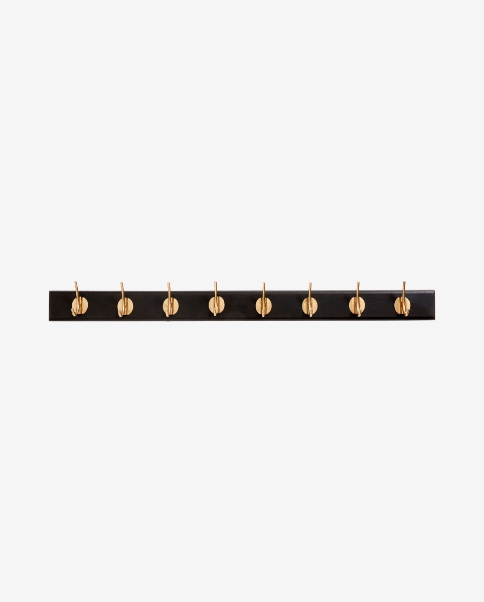 EDGY coat rack, 8 hooks - black