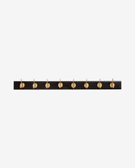 EDGY coat rack, 8 hooks - black