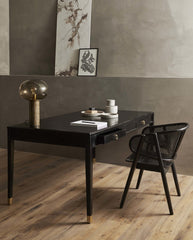 EMS desk w/2 drawers, L - black