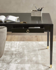 EMS desk w/2 drawers, L - black