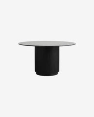 ERIE round dining table - black marble top