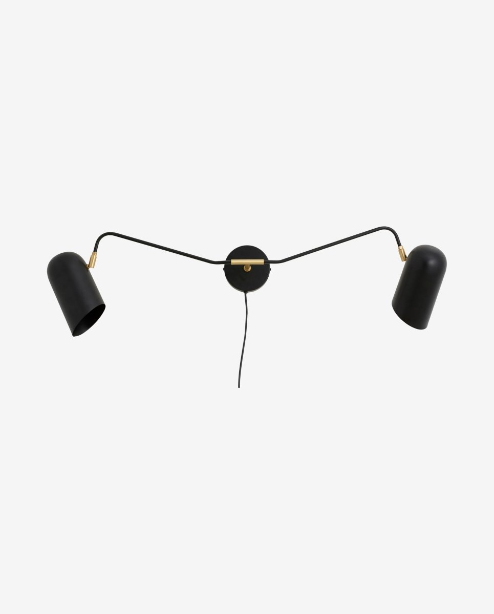 ERIS wall lamp, 2 arms - black