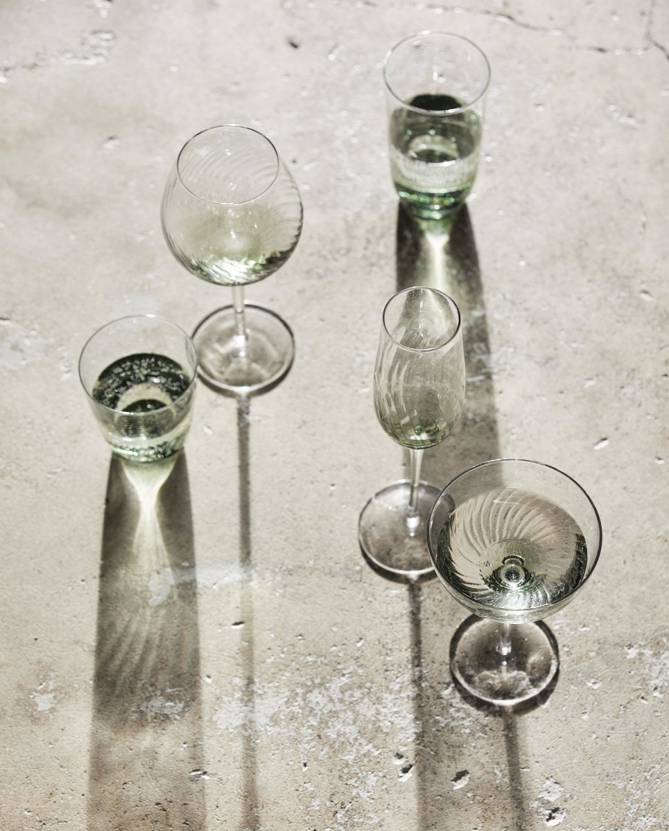 GARO champagne glass - green