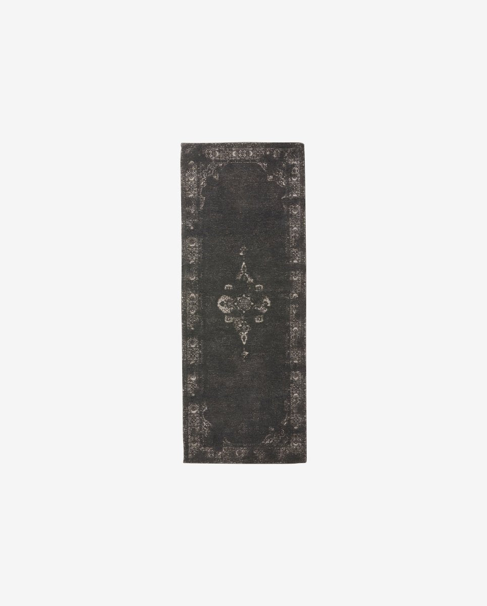 GRAND woven rug, 75x200 - dark grey/black