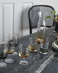 JOG drinking glass - clear amber