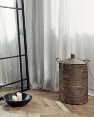 LAUDY laundry basket, s/2 - nature/black