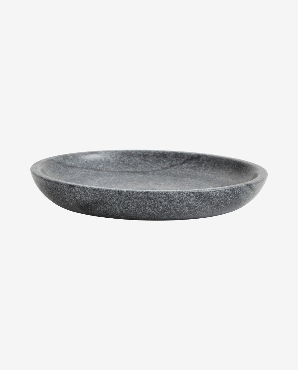 Dish, small, black/grey marble