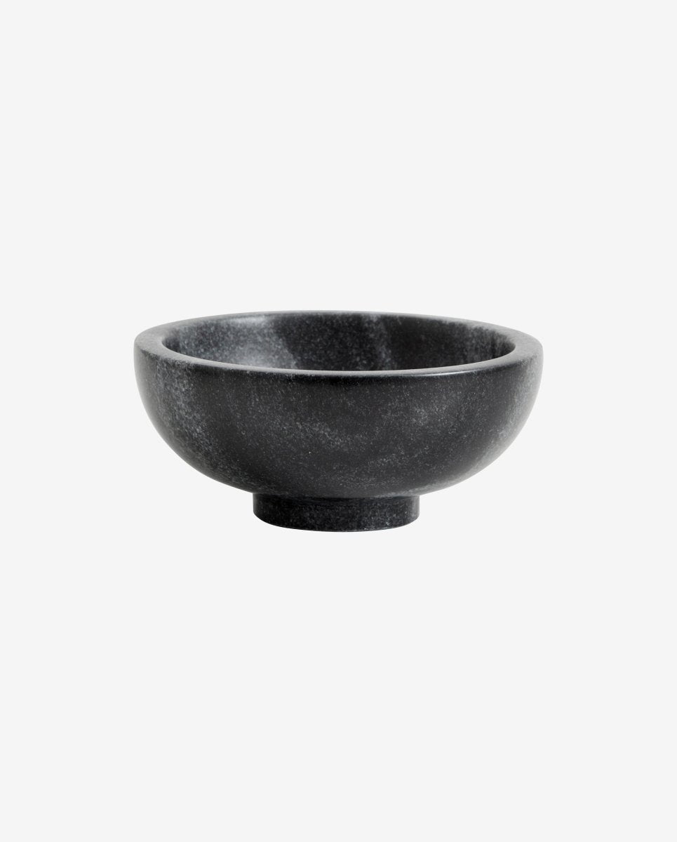 Bowl, black/grey marble