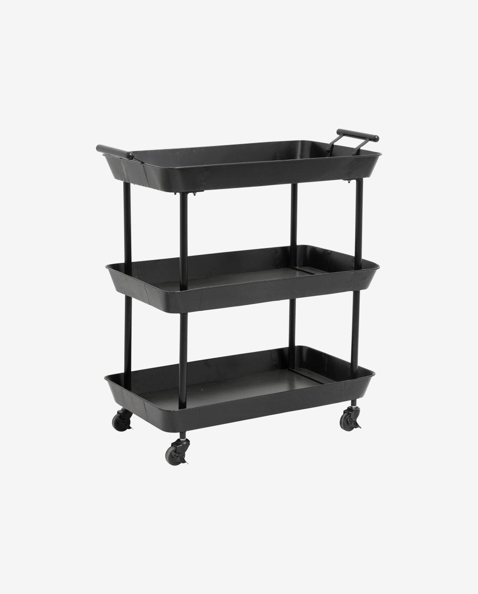 FULDA Iron trolley on wheels - black